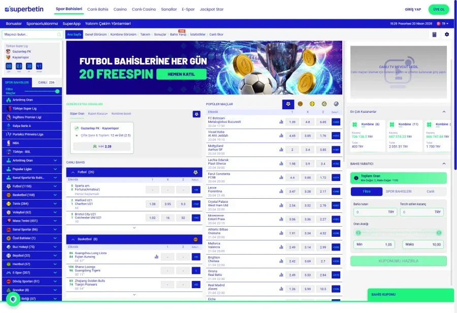 Superbetin ekran görüntüsü